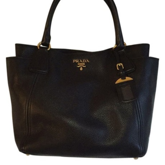 Prada Tote Black Caviar Leather Satchel - Picture 1 of 7